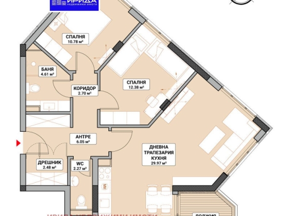 Тристаен апартамент в София, Младост 4 - 107 кв.м за 1846 €/кв.м - Снимка #1
