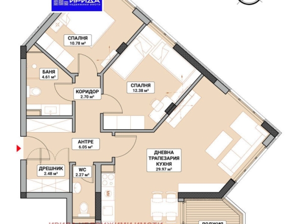 Тристаен апартамент в София, Младост 4 - 107 кв.м за 1826 €/кв.м - Снимка #1