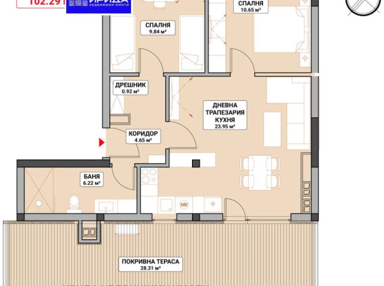 Тристаен апартамент в София, Младост 4 - 121 кв.м за 1787 €/кв.м - Снимка #1