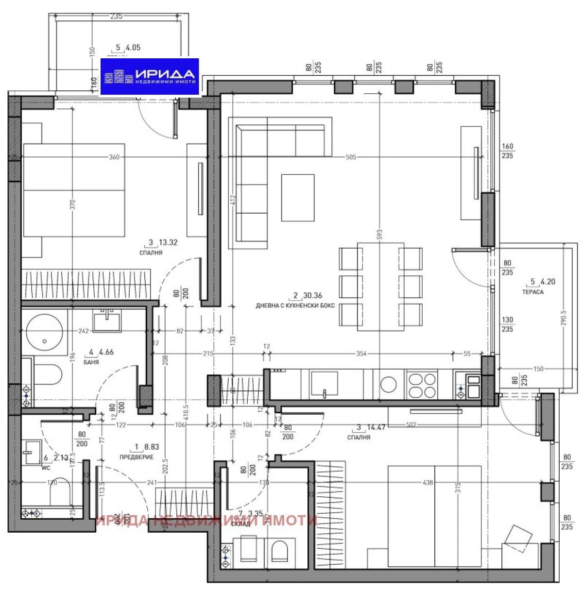 Тристаен апартамент в София, Малинова долина - 120 кв.м за 1771 €/кв.м - Снимка #1