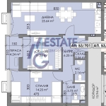 Тристаен апартамент в Бургас, Меден рудник - зона В - 91 кв.м за 1099 €/кв.м - Снимка #1