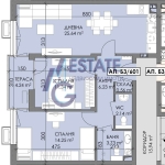 Тристаен апартамент в Бургас, Меден рудник - зона В - 92 кв.м за 1142 €/кв.м - Снимка #1