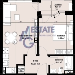 Двустаен апартамент в Бургас, Изгрев - 62 кв.м за 1355 €/кв.м - Снимка #1