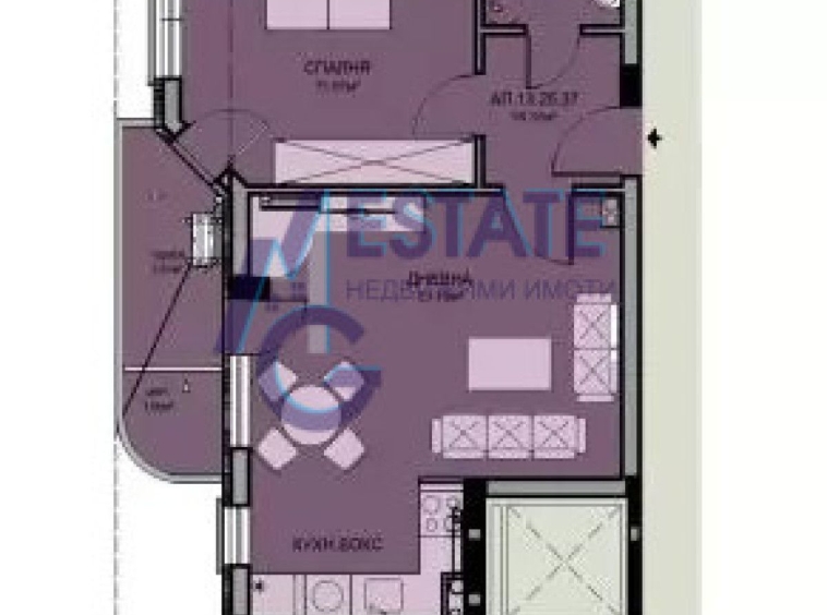 Двустаен апартамент в Бургас, Меден рудник - зона В - 75 кв.м за 750 €/кв.м - Снимка #1