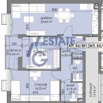 Тристаен апартамент в Бургас, Меден рудник - зона В - 92 кв.м за 1142 €/кв.м - Снимка #1