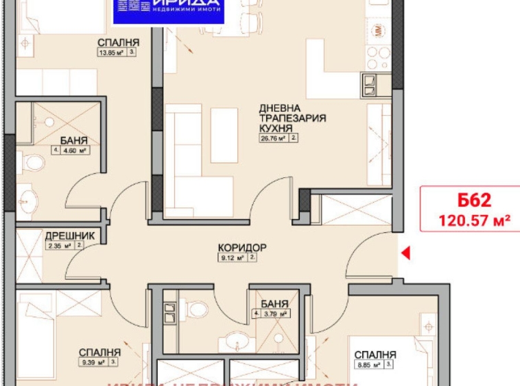 Многостаен апартамент в София, Младост 4 - 142 кв.м за 1802 €/кв.м - Снимка #1