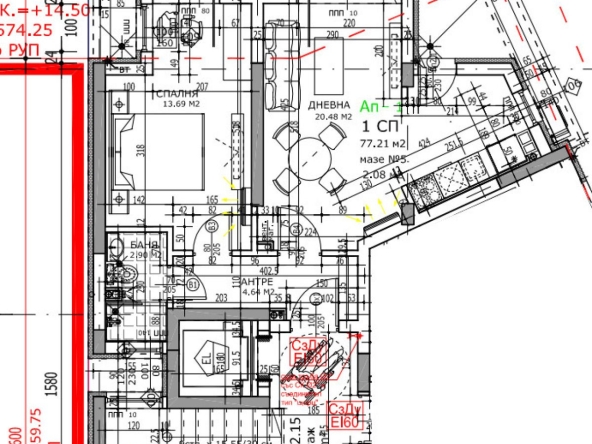 Двустаен апартамент в София, Редута - 90 кв.м за 1845 €/кв.м - Снимка #1