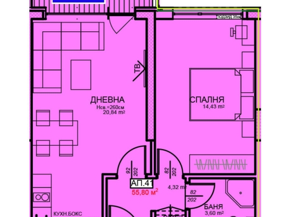 Двустаен апартамент в София, Център - 67 кв.м за 2131 €/кв.м - Снимка #1