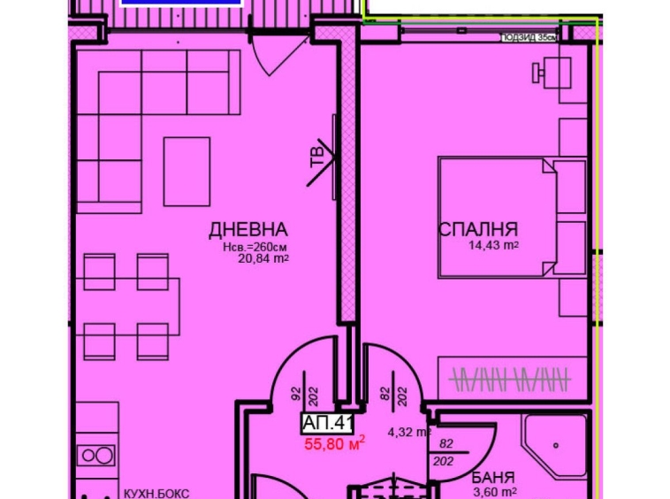 Двустаен апартамент в София, Център - 67 кв.м за 2131 €/кв.м - Снимка #1