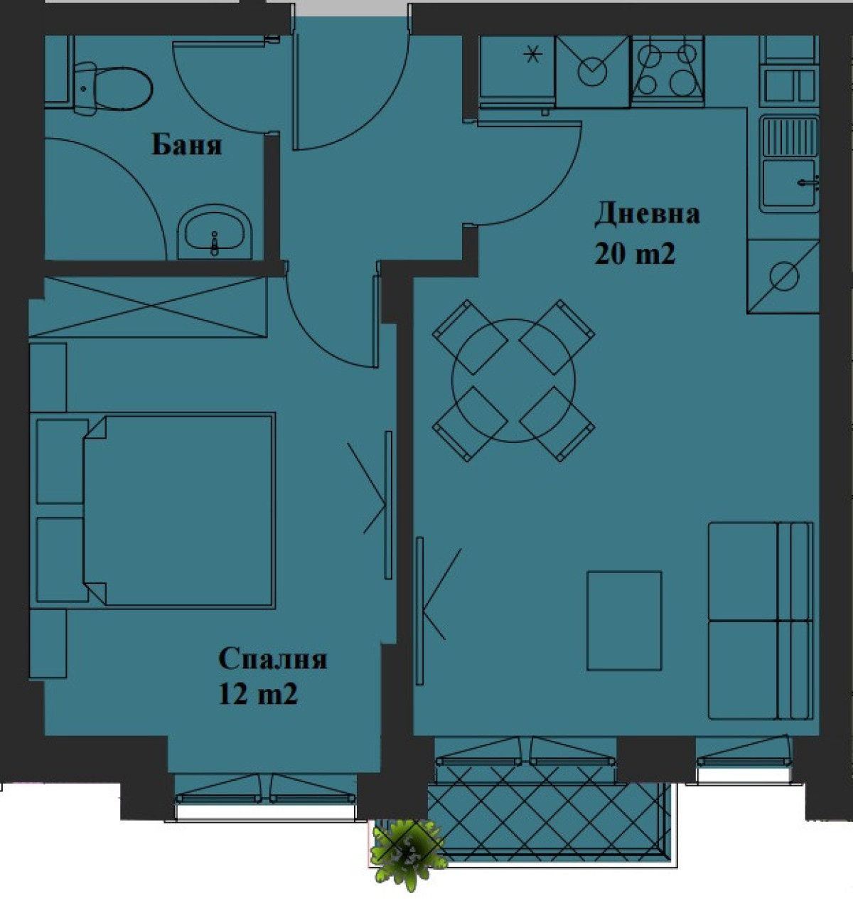 Двустаен апартамент в София, Банишора - 53 кв.м за 2353 €/кв.м - Снимка #1