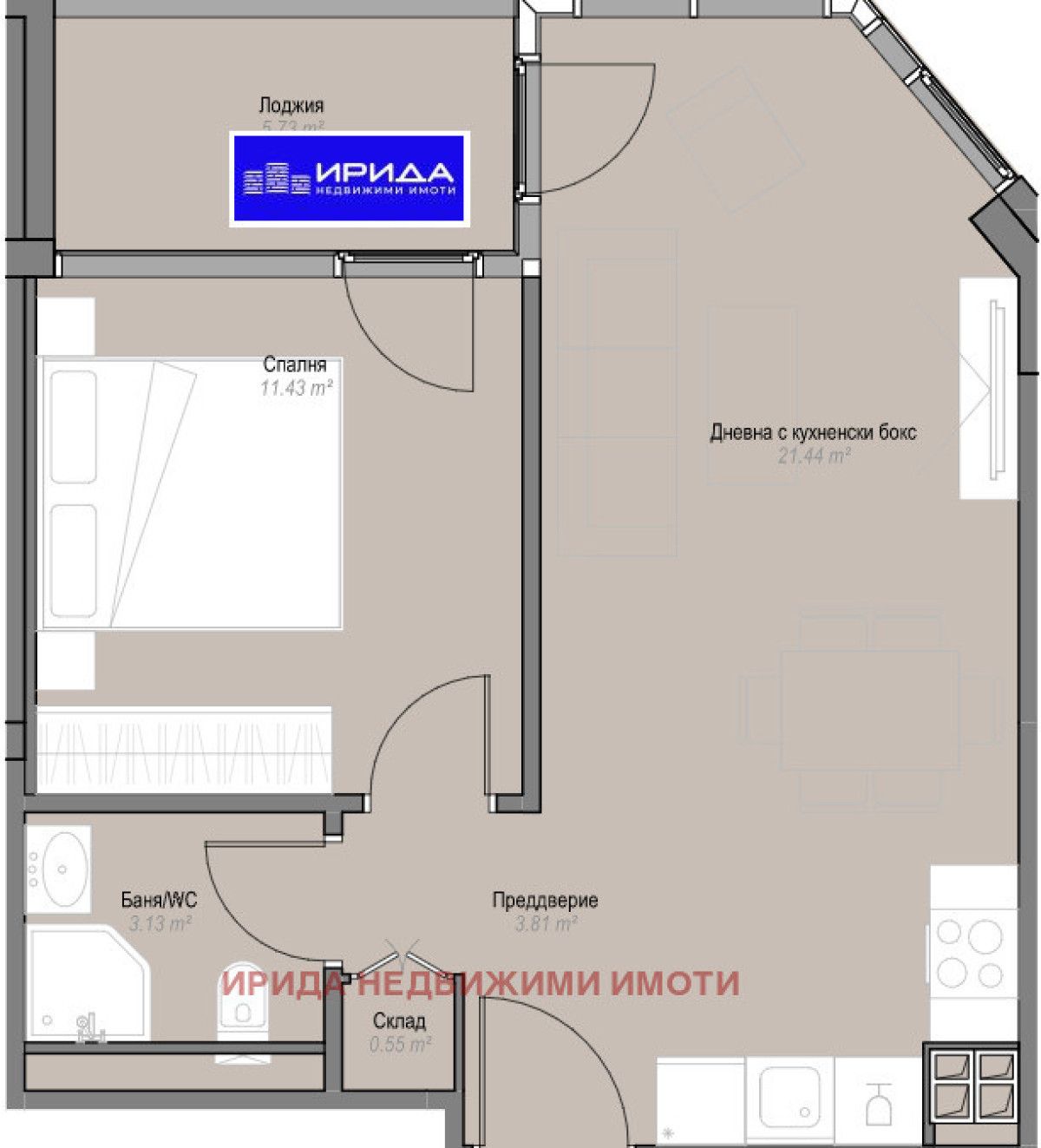 Двустаен апартамент в София, Оборище - 66 кв.м за 2492 €/кв.м - Снимка #1