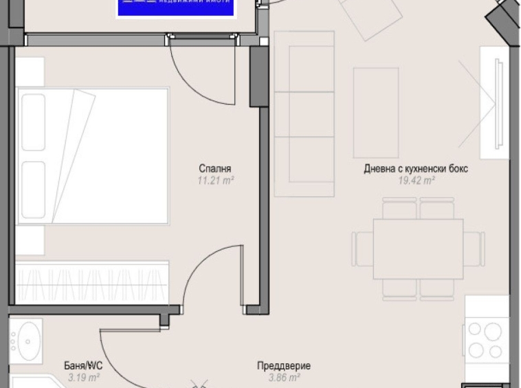 Двустаен апартамент в София, Оборище - 65 кв.м за 2755 €/кв.м - Снимка #1