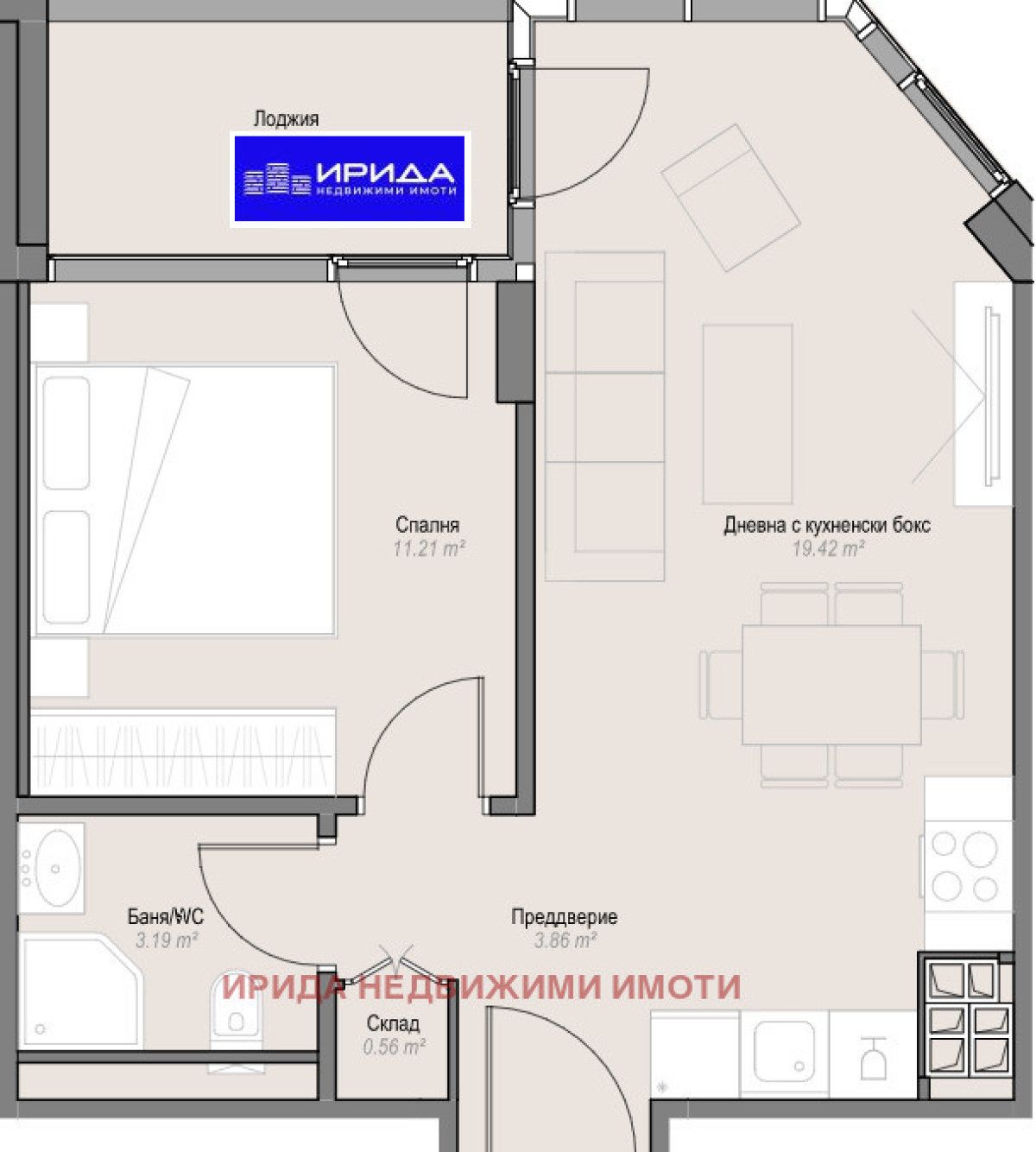 Двустаен апартамент в София, Оборище - 65 кв.м за 2755 €/кв.м - Снимка #1