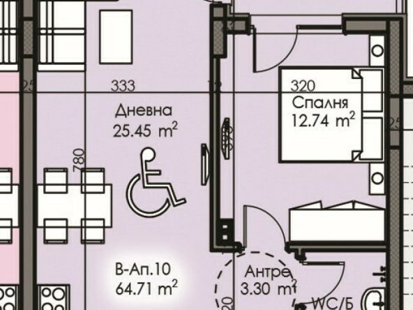 Двустаен апартамент в Бургас, Изгрев - 65 кв.м за 1195 €/кв.м - Снимка #1
