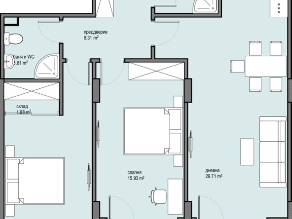 Тристаен апартамент в София, Левски Г - 120 кв.м за 1698 €/кв.м - Снимка #1