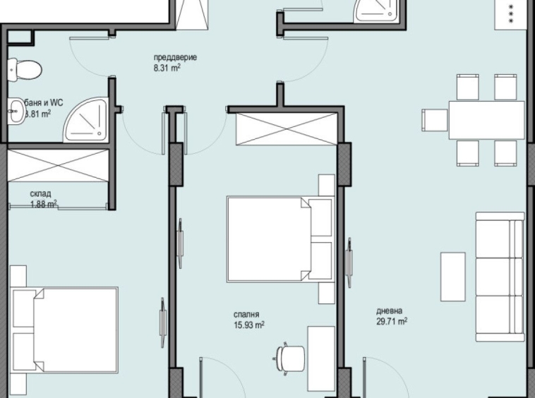 Тристаен апартамент в София, Левски Г - 120 кв.м за 1698 €/кв.м - Снимка #1