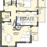 Тристаен апартамент в Бургас, Меден рудник - зона В - 106 кв.м за 950 €/кв.м - Снимка #1