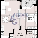 Двустаен апартамент в Бургас, Изгрев - 65 кв.м за 1477 €/кв.м - Снимка #1