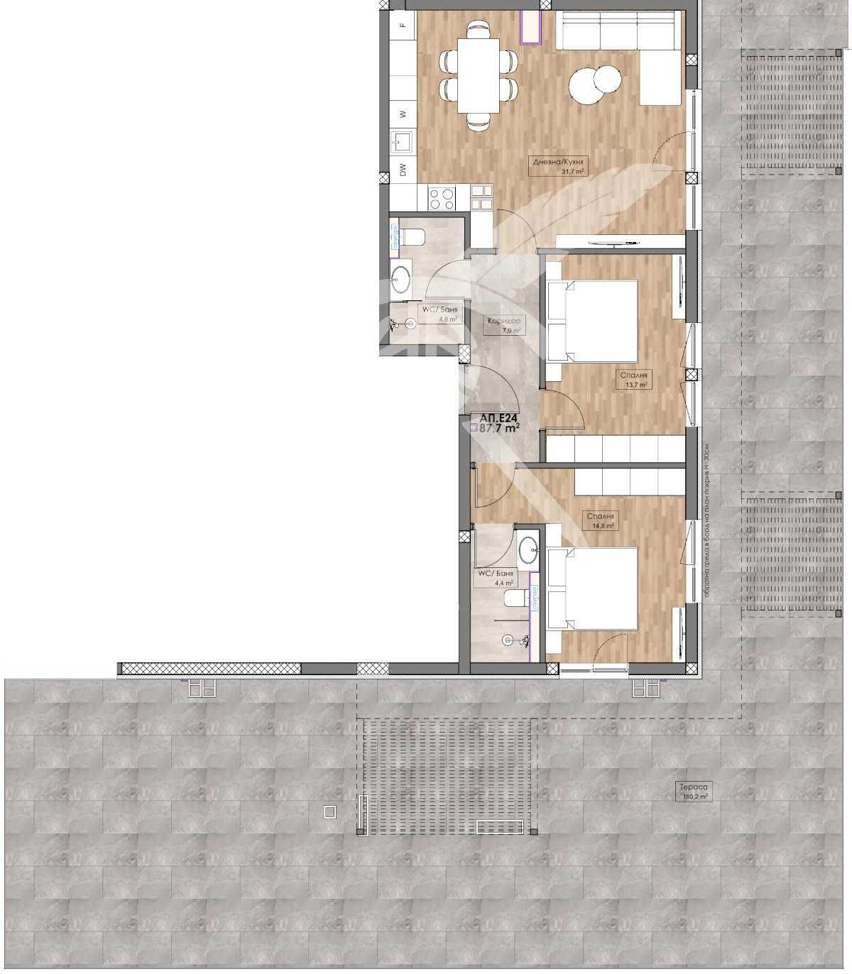 Тристаен апартамент в Пловдив, Кършияка - 280 кв.м за 772 €/кв.м - Снимка #1
