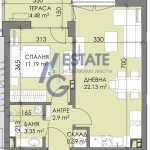 Двустаен апартамент в Бургас, Меден рудник - зона В - 61 кв.м за 984 €/кв.м - Снимка #1