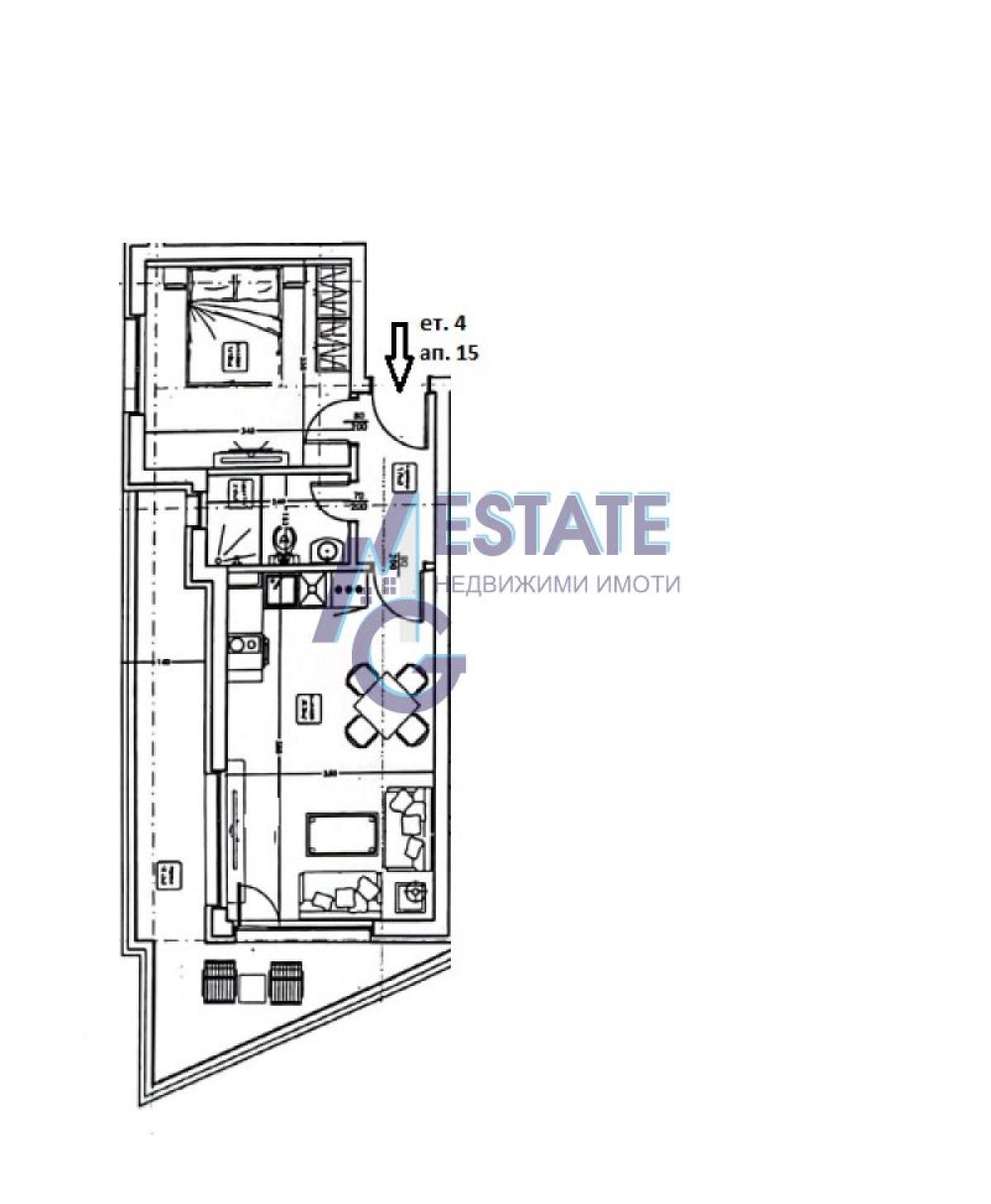 Двустаен апартамент в Царево - 68 кв.м за 1491 €/кв.м - Снимка #1