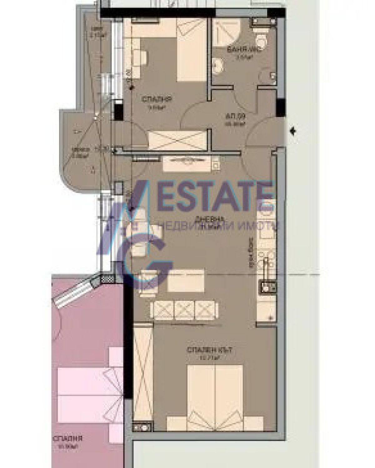 Двустаен апартамент в Бургас, Меден рудник - зона В - 84 кв.м за 750 €/кв.м - Снимка #1