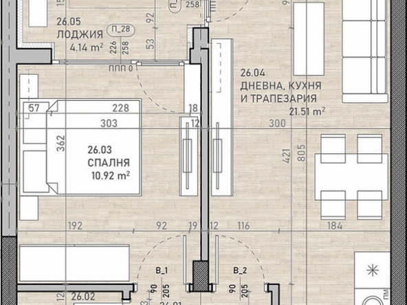 Двустаен апартамент в София, Сухата река - 65 кв.м за 1770 €/кв.м - Снимка #1