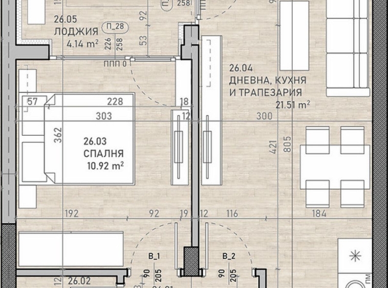 Двустаен апартамент в София, Сухата река - 65 кв.м за 1770 €/кв.м - Снимка #1