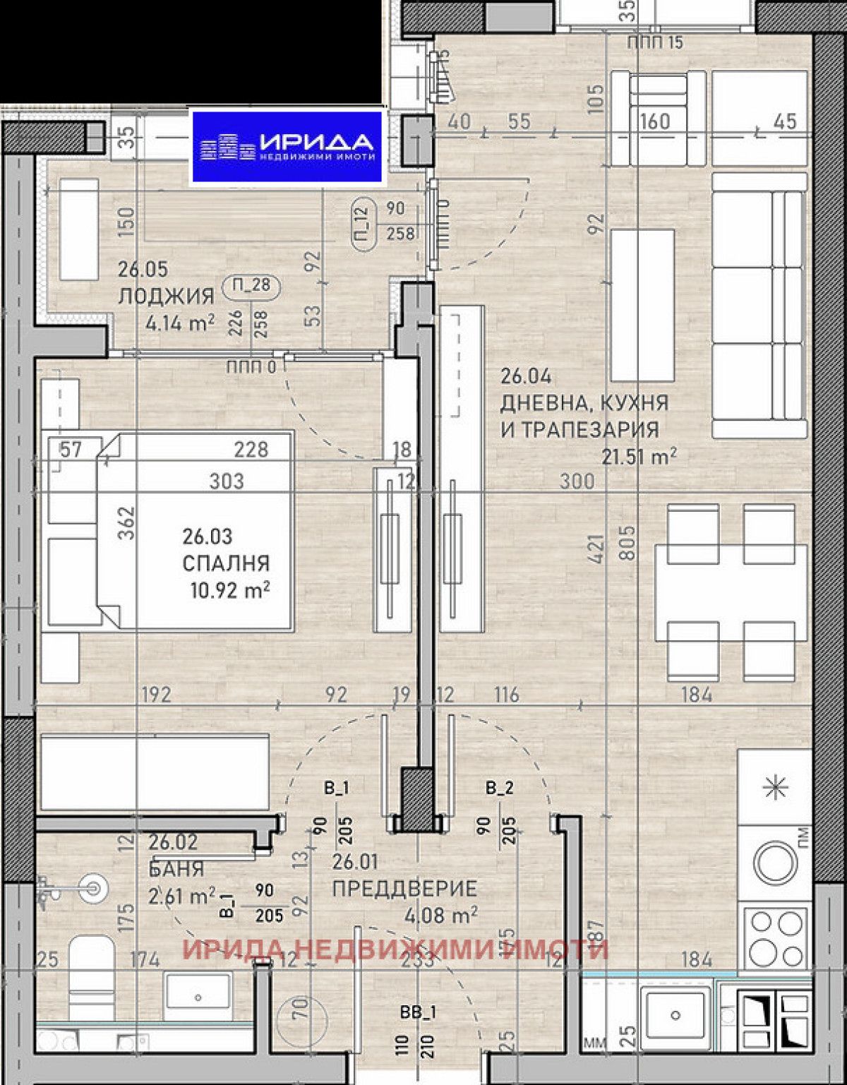 Двустаен апартамент в София, Сухата река - 65 кв.м за 1770 €/кв.м - Снимка #1