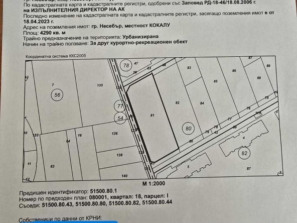 Парцел в Несебър - 4838 кв.м за 108 €/кв.м - Снимка #1