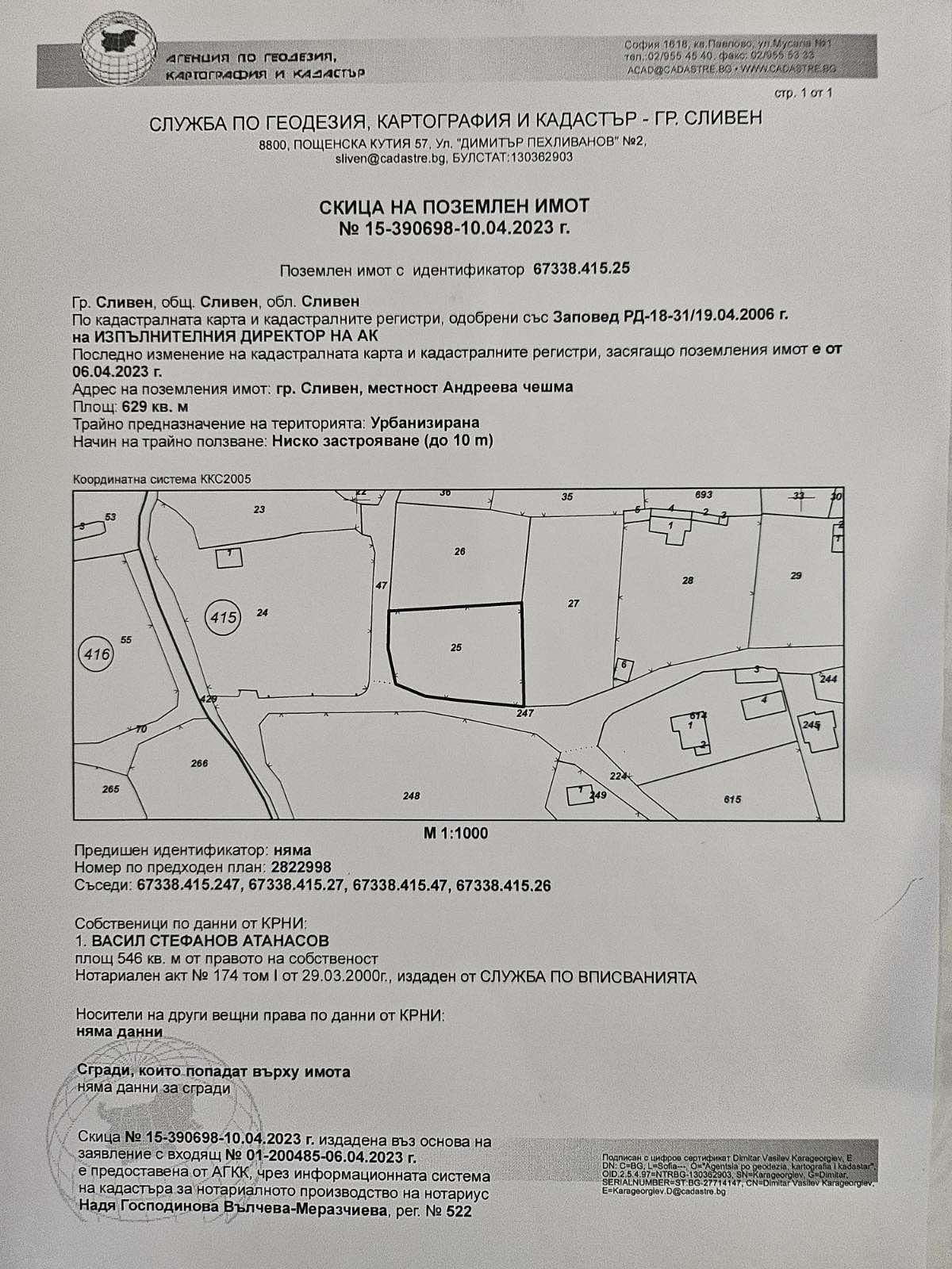 Парцел в Сливен, Стоян Заимов - 620 кв.м за 45 €/кв.м - Снимка #1