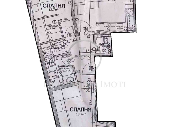 Тристаен апартамент в Пловдив, Център - 109 кв.м за 1729 €/кв.м - Снимка #1