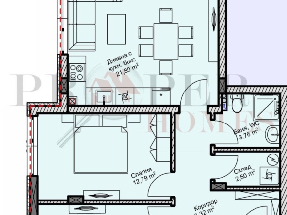 Тристаен апартамент в Велико Търново, Зона Б - 89 кв.м за 653 €/кв.м - Снимка #1