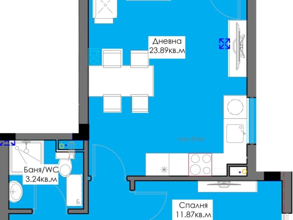 Двустаен апартамент в Бургас, Крайморие - 65 кв.м за 1350 €/кв.м - Снимка #1