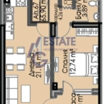 Двустаен апартамент в Бургас, Славейков - 66 кв.м за 810 €/кв.м - Снимка #1