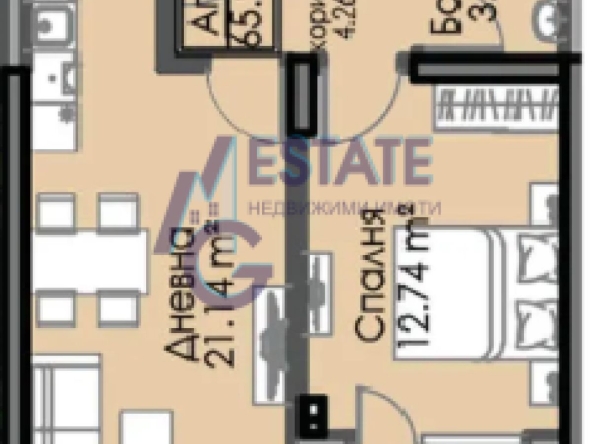 Двустаен апартамент в Бургас, Славейков - 66 кв.м за 810 €/кв.м - Снимка #1