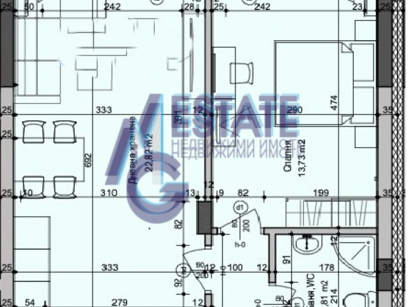 Двустаен апартамент в Бургас, Изгрев - 65 кв.м за 1339 €/кв.м - Снимка #1