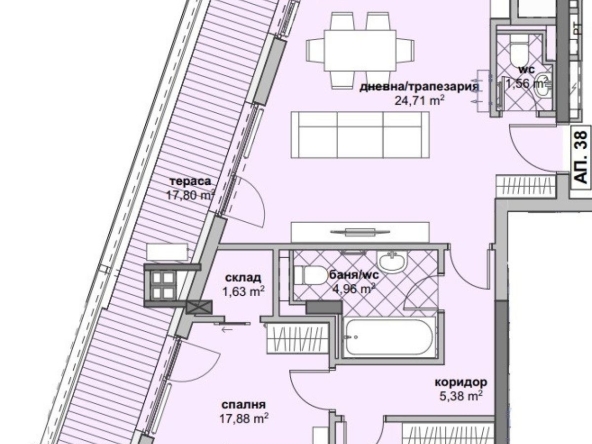 Тристаен апартамент в София, Люлин 6 - 126 кв.м за 1403 €/кв.м - Снимка #1