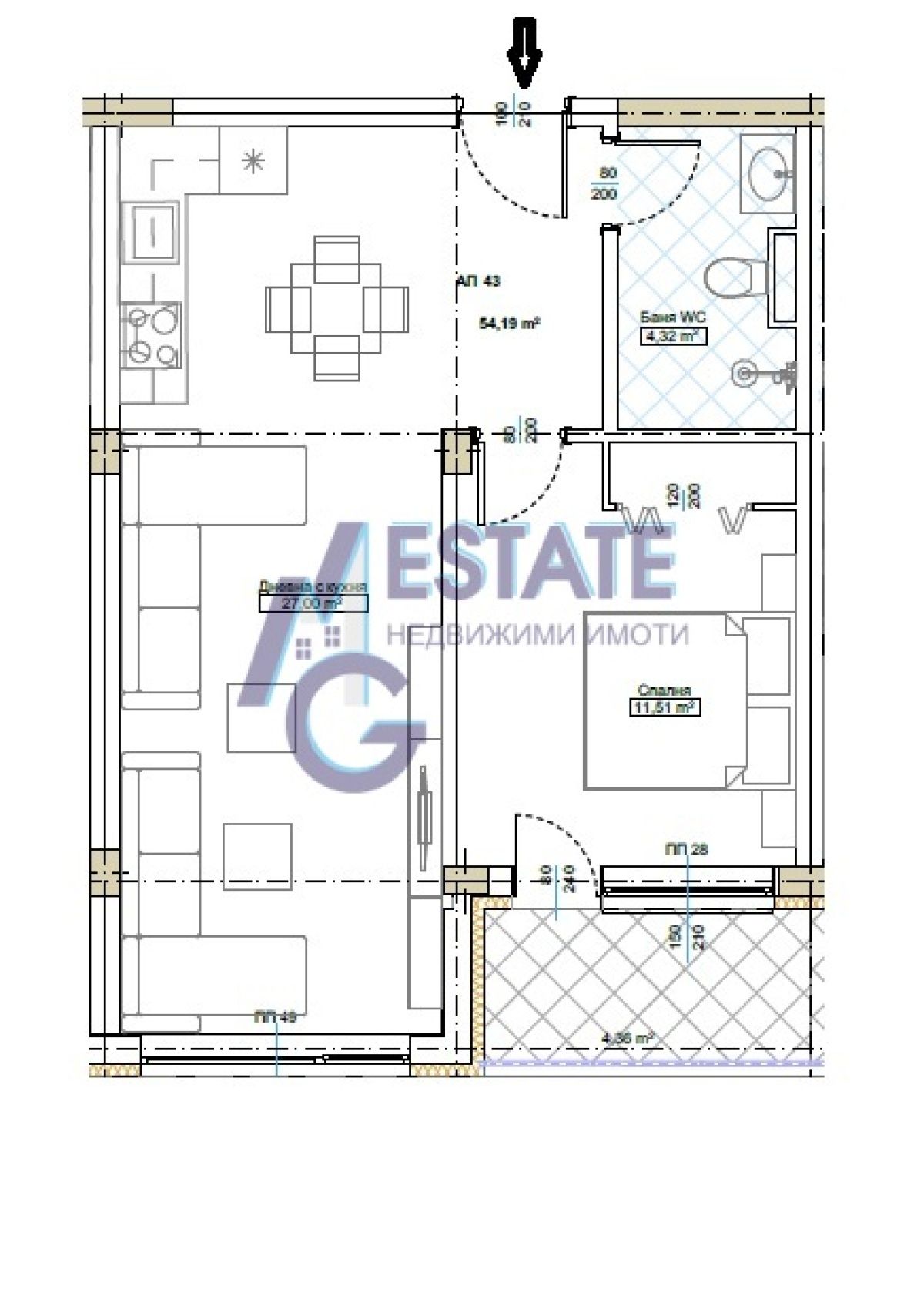 Двустаен апартамент в Китен - 64 кв.м за 1419 €/кв.м - Снимка #1