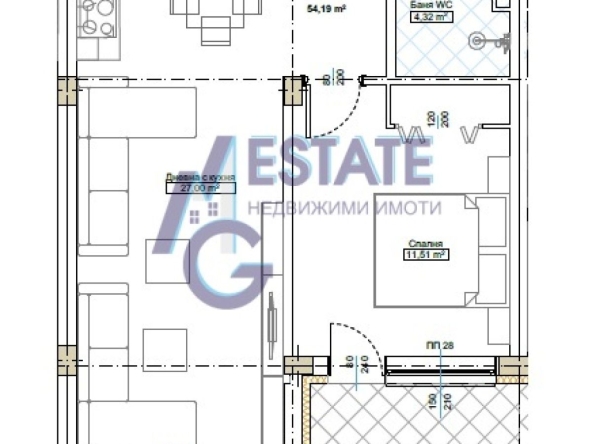 Двустаен апартамент в Китен - 64 кв.м за 1419 €/кв.м - Снимка #1