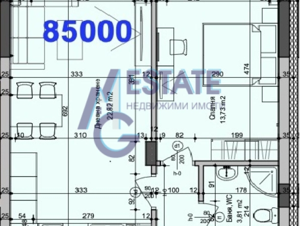 Двустаен апартамент в Бургас, Изгрев - 76 кв.м за 571 €/кв.м - Снимка #1