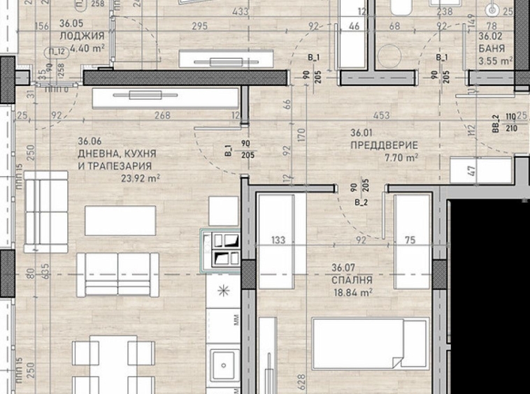 Тристаен апартамент в София, Сухата река - 115 кв.м за 1821 €/кв.м - Снимка #1