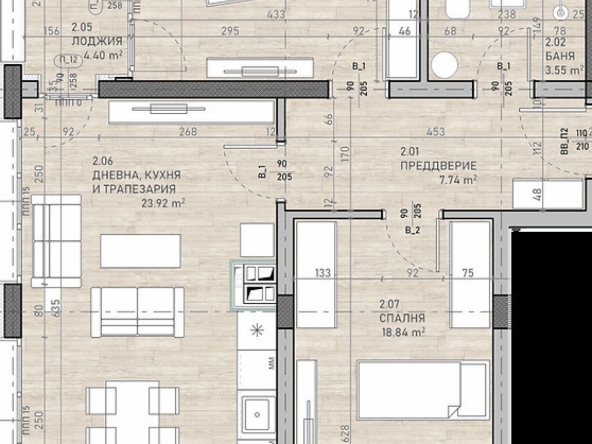 Тристаен апартамент в София, Сухата река - 114 кв.м за 1825 €/кв.м - Снимка #1