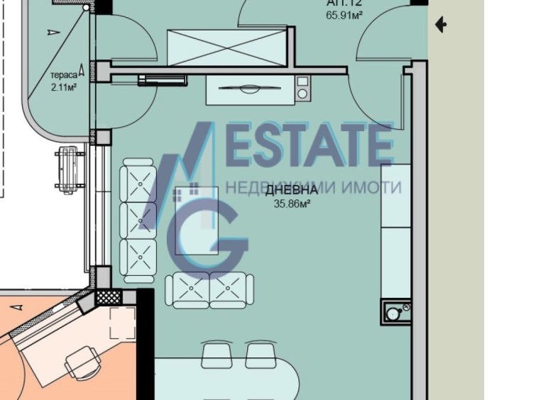 Двустаен апартамент в Бургас, Меден рудник - зона В - 82 кв.м за 754 €/кв.м - Снимка #1
