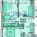 Тристаен апартамент в Приморско - 91 кв.м за 1045 €/кв.м - Снимка #1