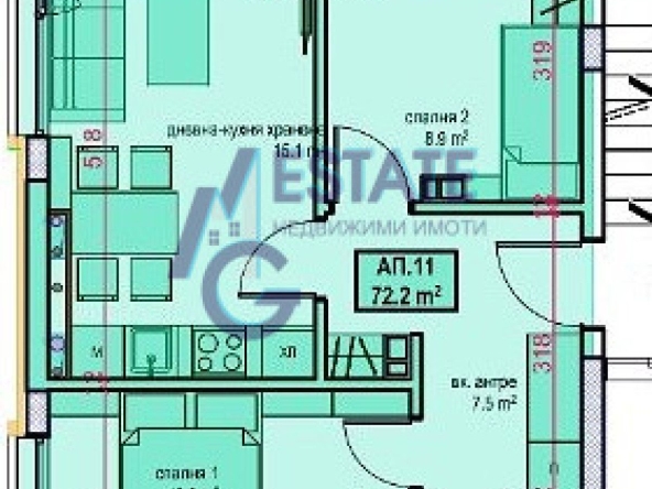 Тристаен апартамент в Приморско - 91 кв.м за 1045 €/кв.м - Снимка #1