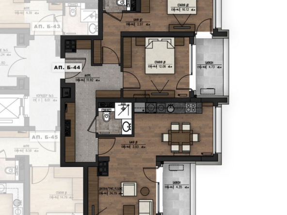 Тристаен апартамент в София, Младост 1 - 132 кв.м за 2508 €/кв.м - Снимка #1