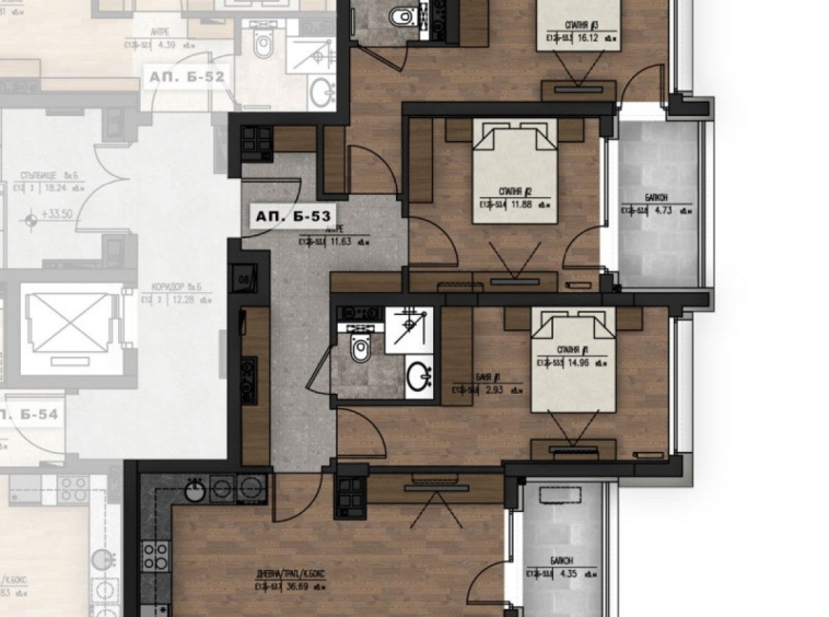 Многостаен апартамент в София, Младост 1 - 152 кв.м за 2512 €/кв.м - Снимка #1