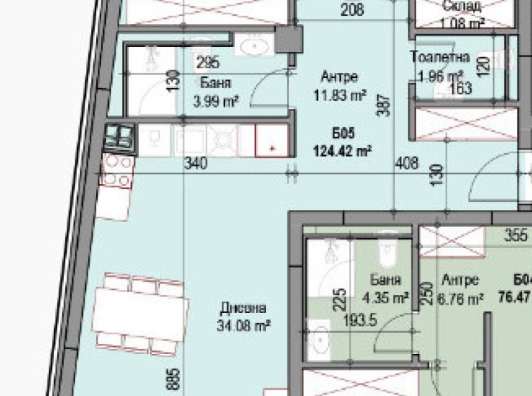 Тристаен апартамент в София, Подуяне - 125 кв.м за 1792 €/кв.м - Снимка #1