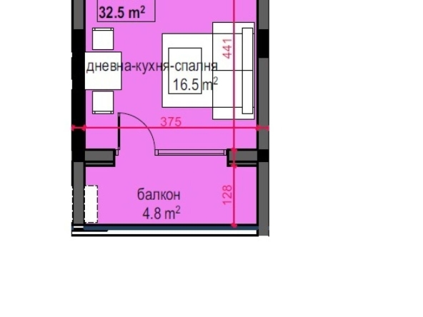 Едностаен апартамент в Приморско - 43 кв.м за 1131 €/кв.м - Снимка #1